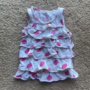 OshKosh B’gosh Genuine Kids Pink White Ruffle Polka Dot Baby Girls Dress 18M